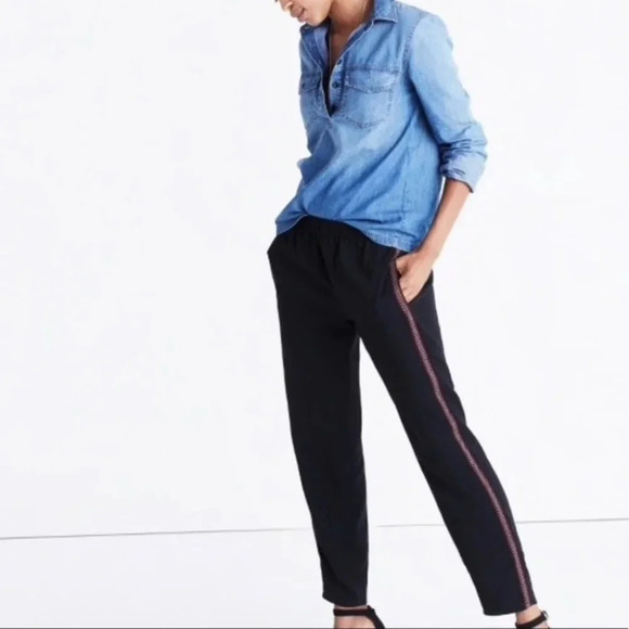 New Madewell‎ Embroidered Trousers - Picture 1 of 8